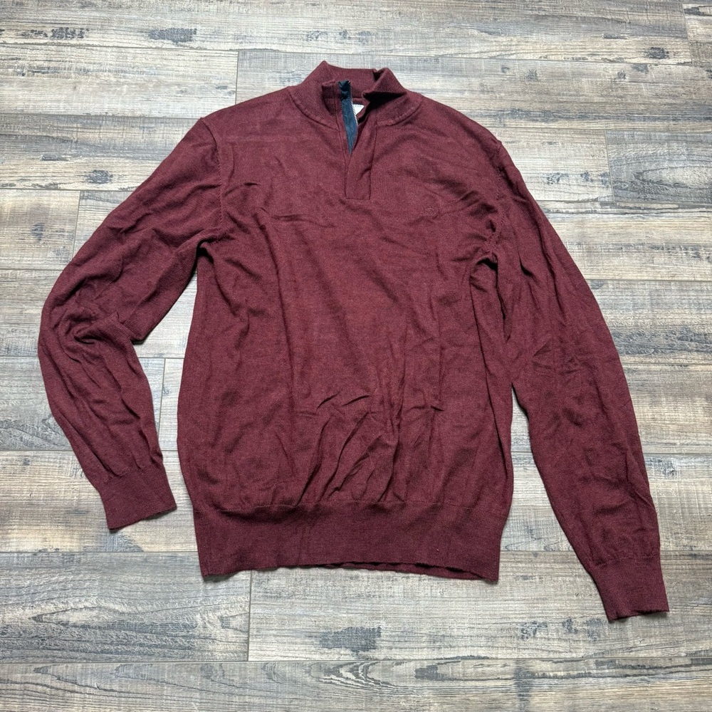 Southern Tide Wool Burgundy 1/4‎  Sweater